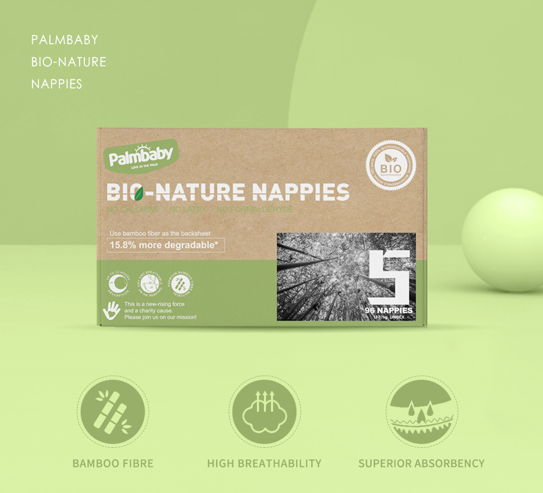 Biodegradable ECO Diapers with FSC certified material