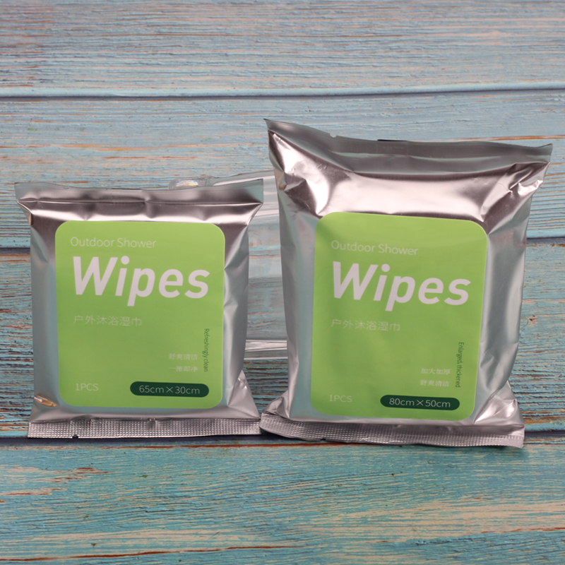 biodegradable organic natural bamboo shower wipes disposable out door wipes hygiene products