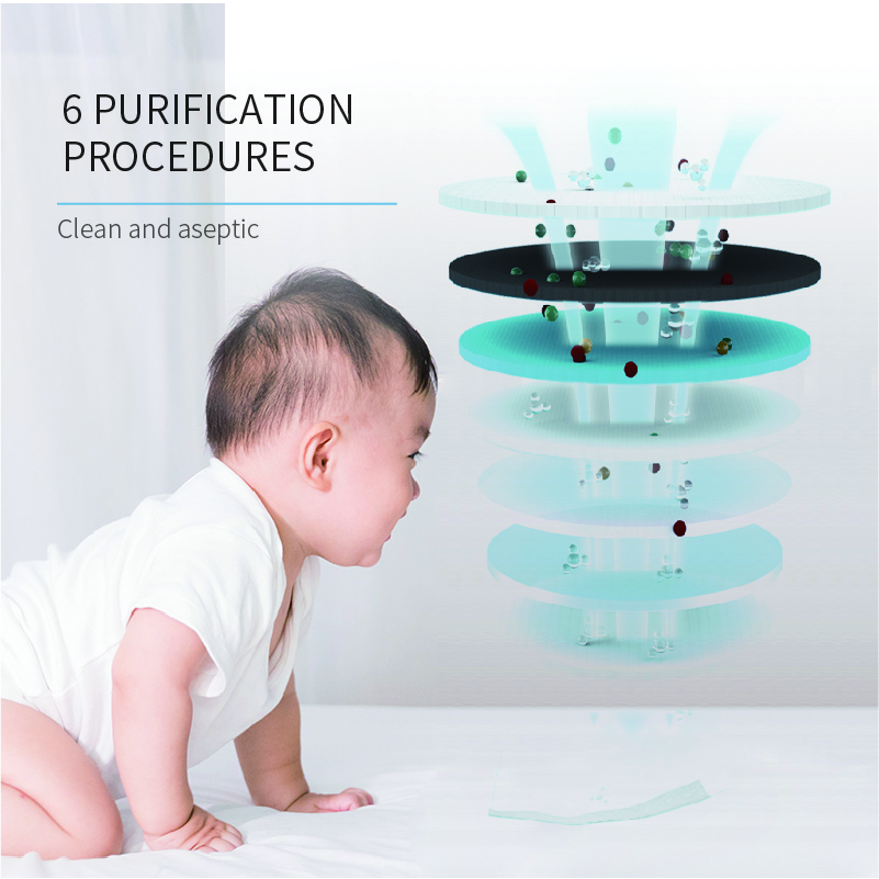Food grade material safe formula baby wet wipes alcohol free 6 purification process