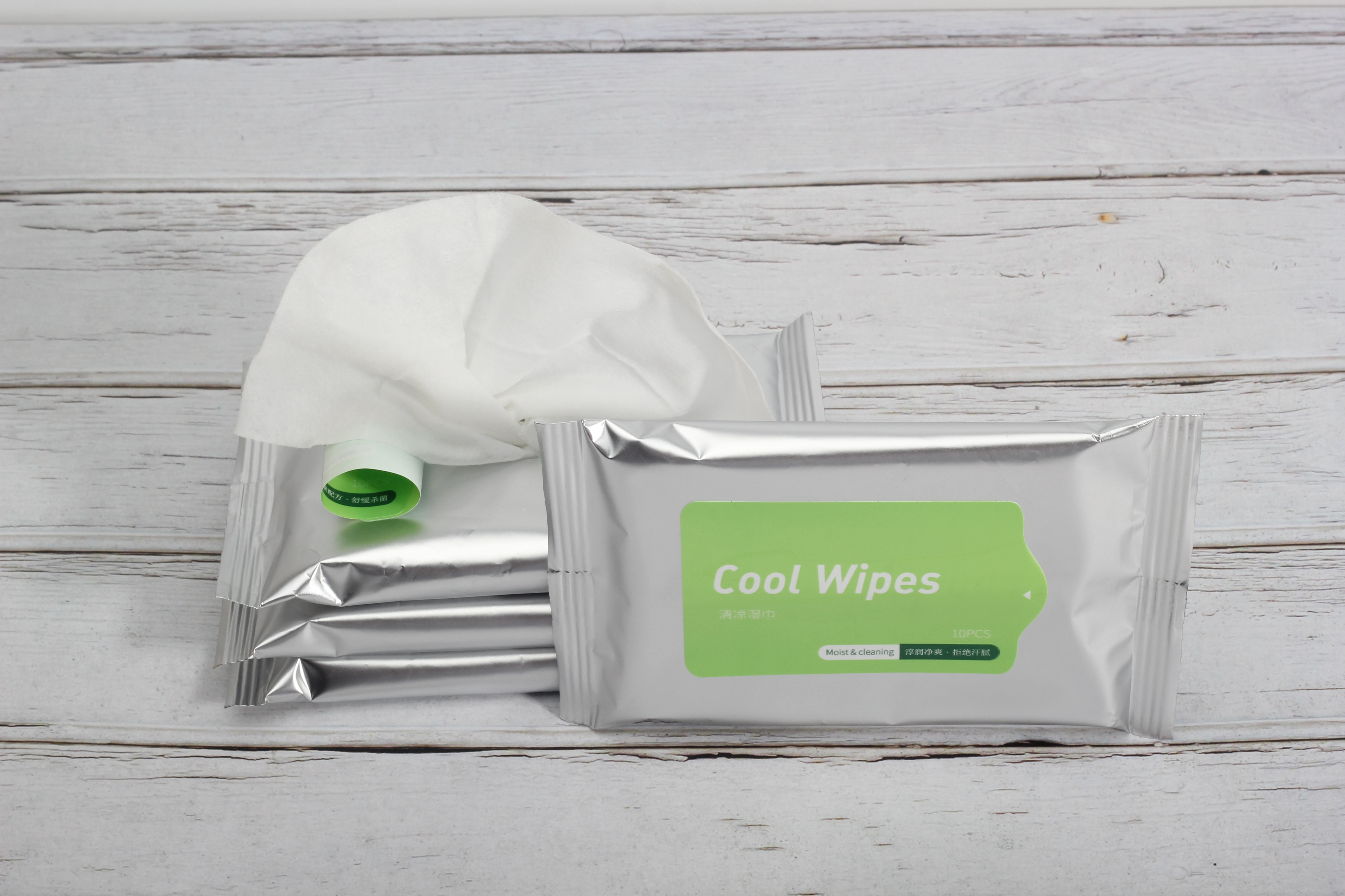 Cool Wet Wipes Face Cleaning Refresh Wipes Natural Spunlace Nonwoven Fabric Wipes