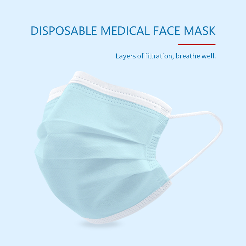 Manufacturer 3ply Earloop Level2 Breathable Black Medical Disposable Face Mask
